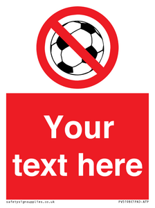 Custom No Ball Games Sign